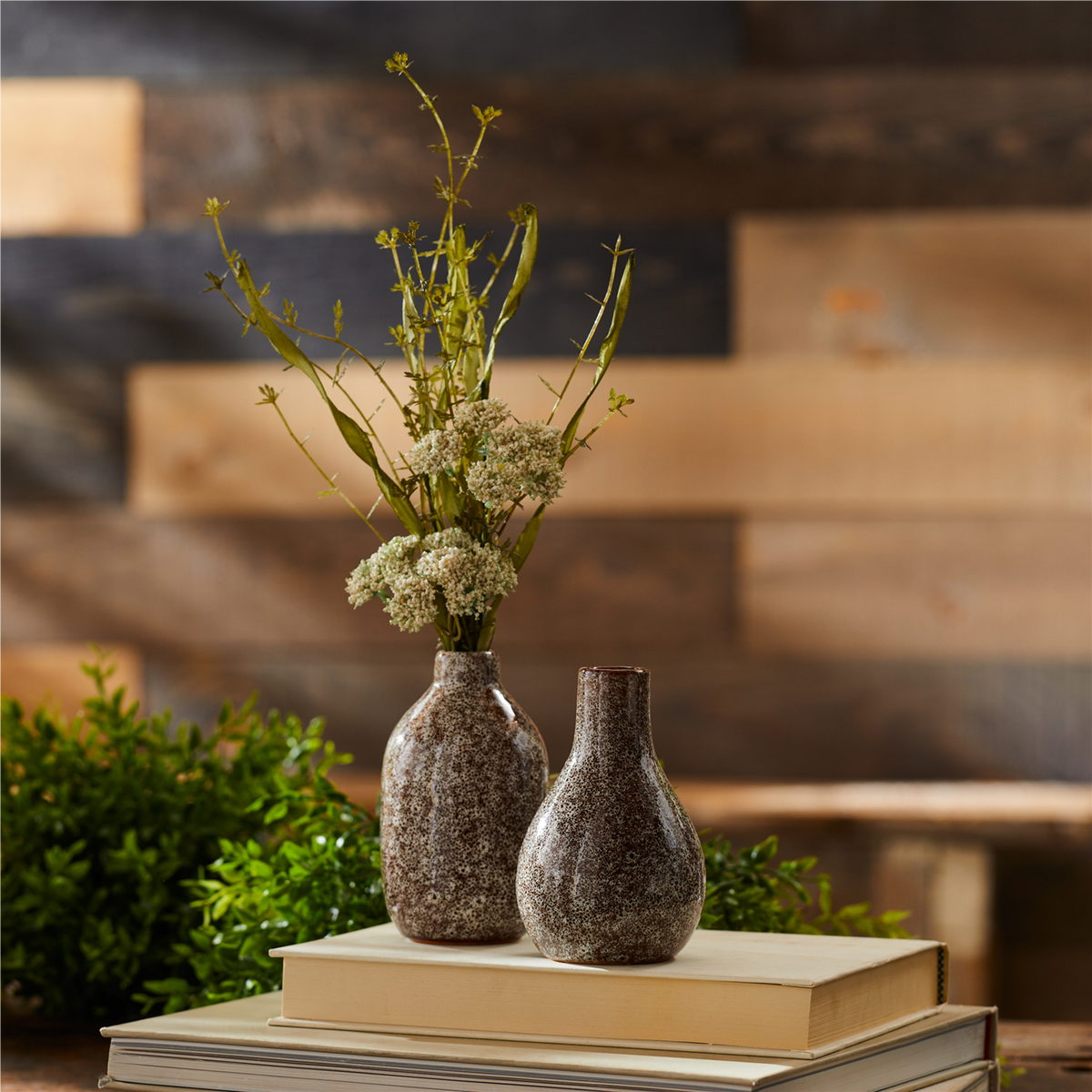 Vase (Set of 4) 4.5"H, 4.75"H Ceramic -Ship Only