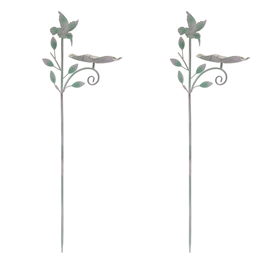 Bird Feeder Stake (Set of 2) 44”H Iron -Ship Only