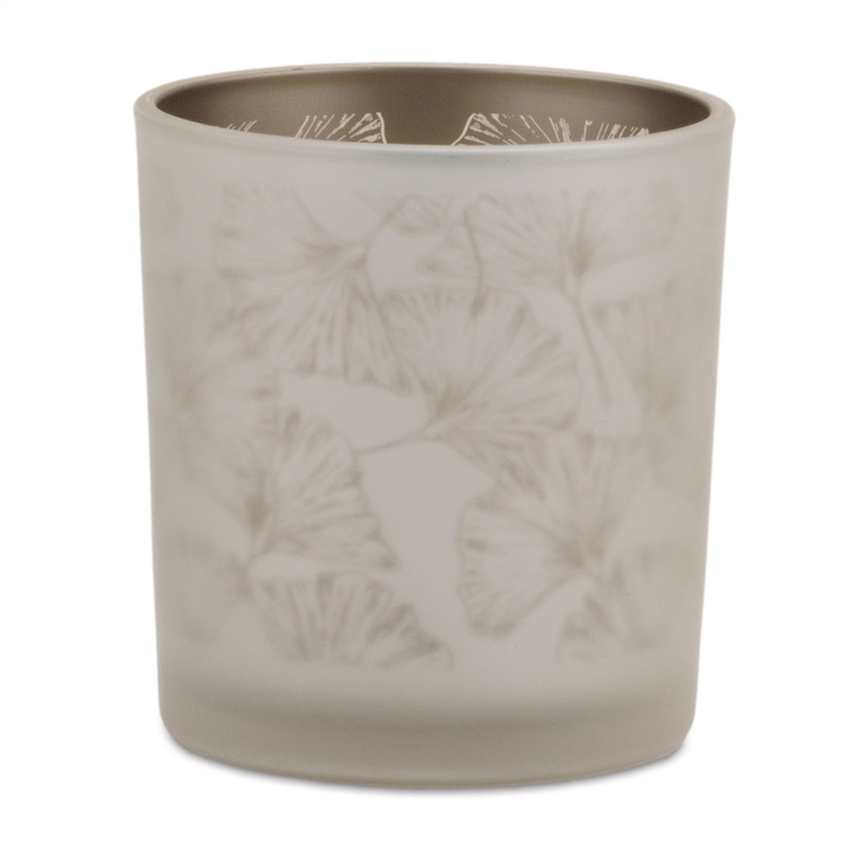 Set of 3 Silver & Gold Glass Votive Candle Holders