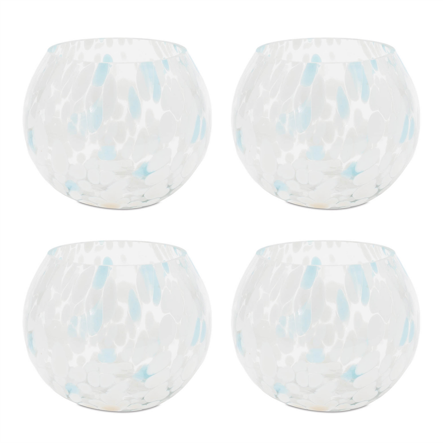 Painted Glass Candle Holder Vase (Set of 4)