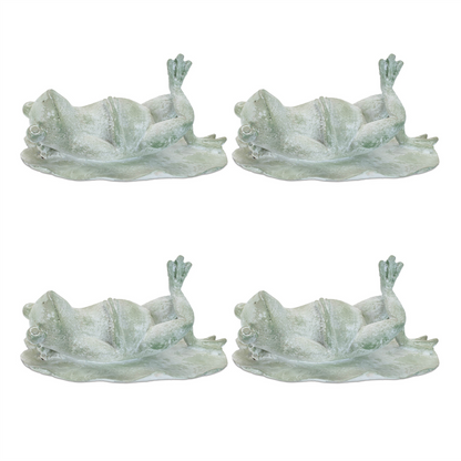 Laying Frog Figurine (Set of 4)