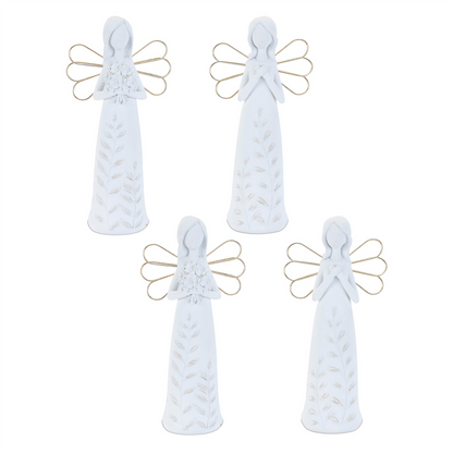 Etched Angel Figurine (Set of 4)