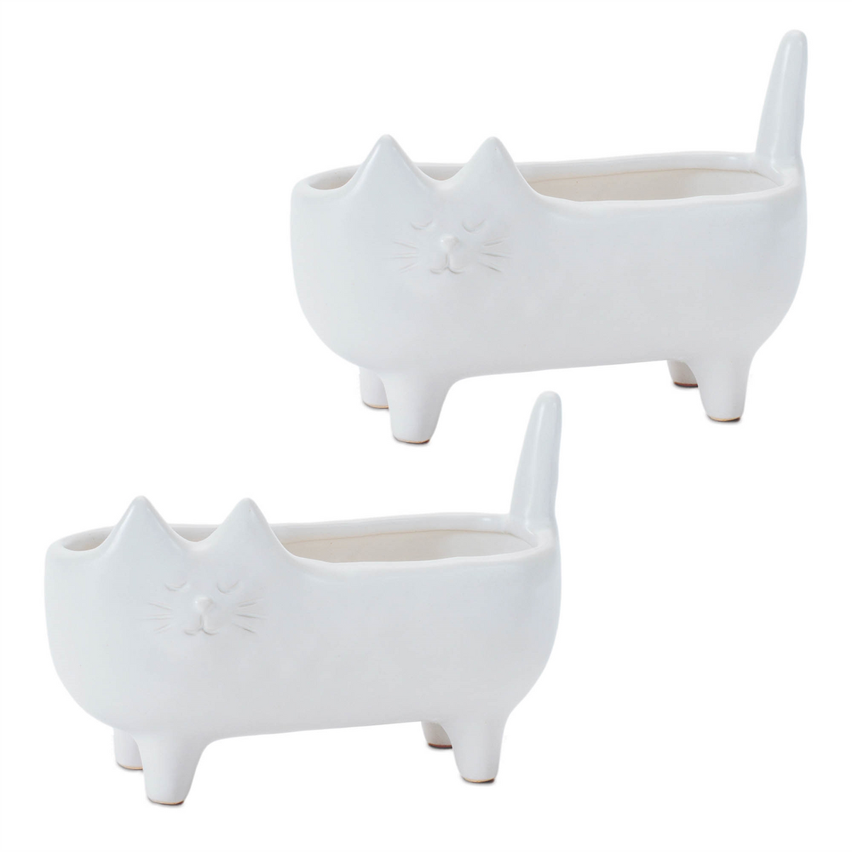 Ceramic Cat Planter (Set of 2) -Ship Only