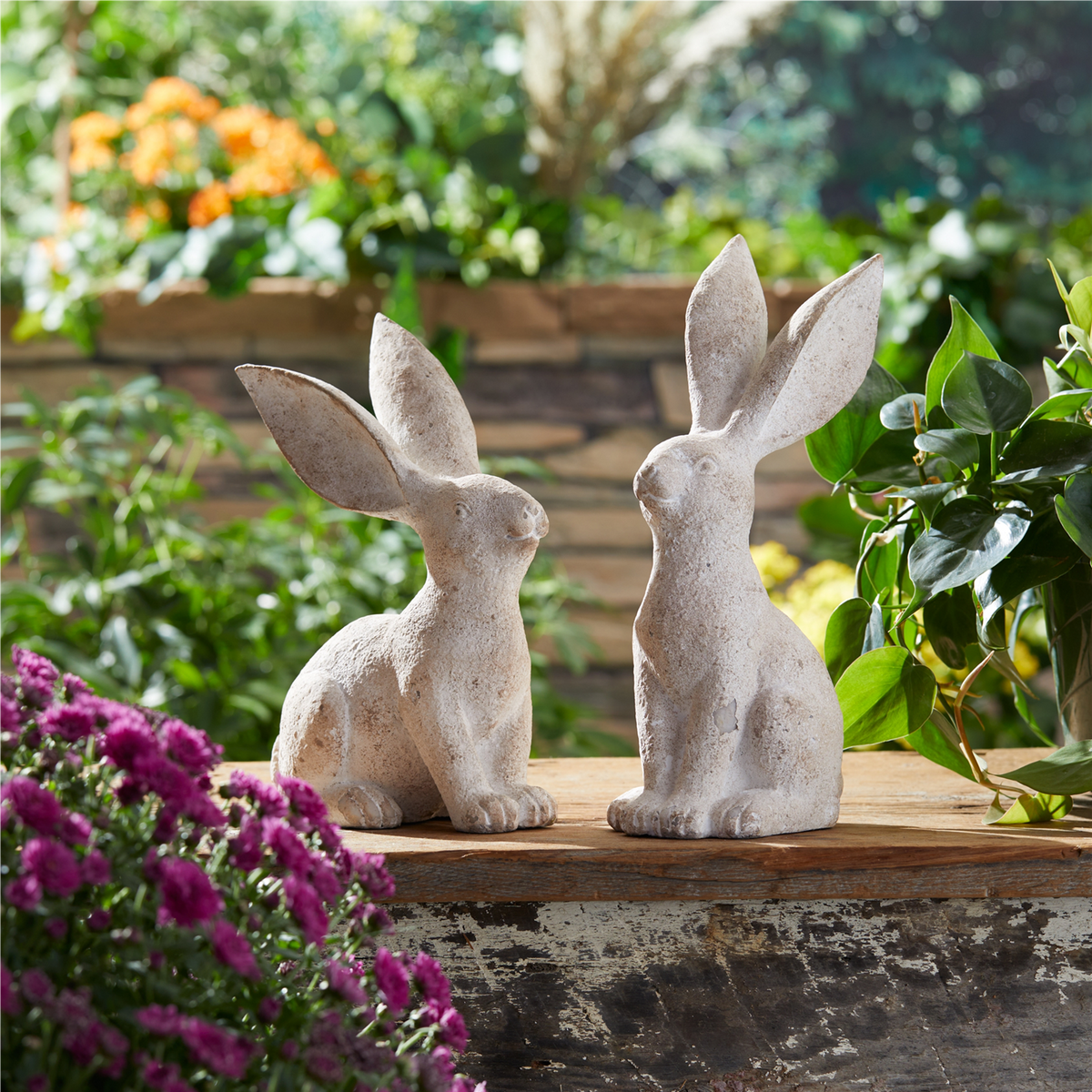 Long Ear Rabbit Figurine (Set of 4) -Ship Only