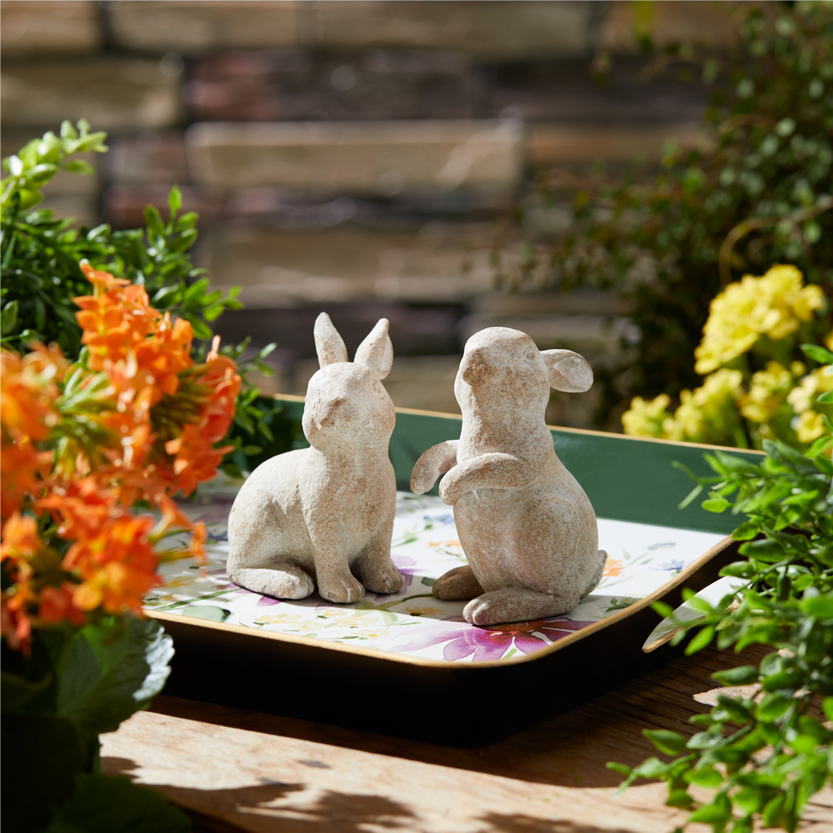 Bunny (Set of 12) 3.5"H, 3.75"H Resin -Ship Only