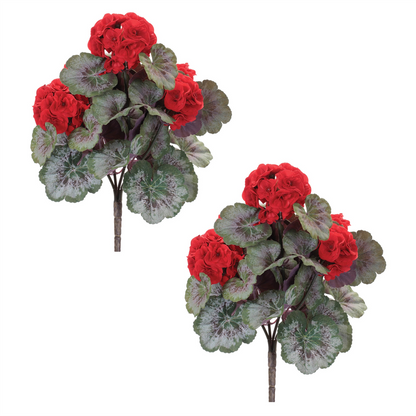 Geranium Floral Bush (Set of 2)