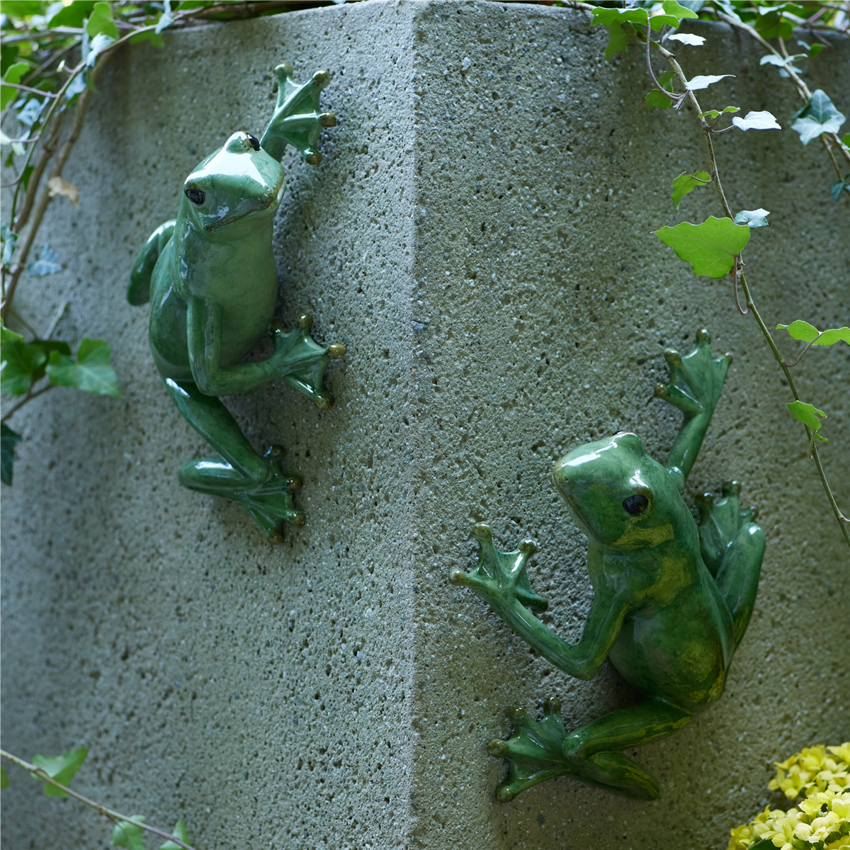 Stone Garden Frog Wall Accent (Set of 2) -Ship Only