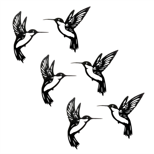 Hummingbird (Set of 6) 6”H Metal -Ship Only