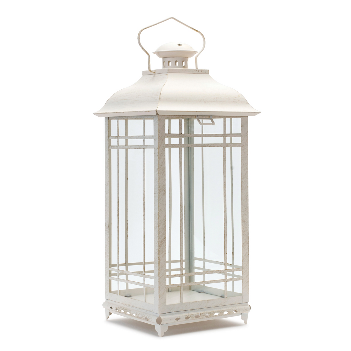 Traditional Ivory Metal Lantern (Set of 3) -Ship Only
