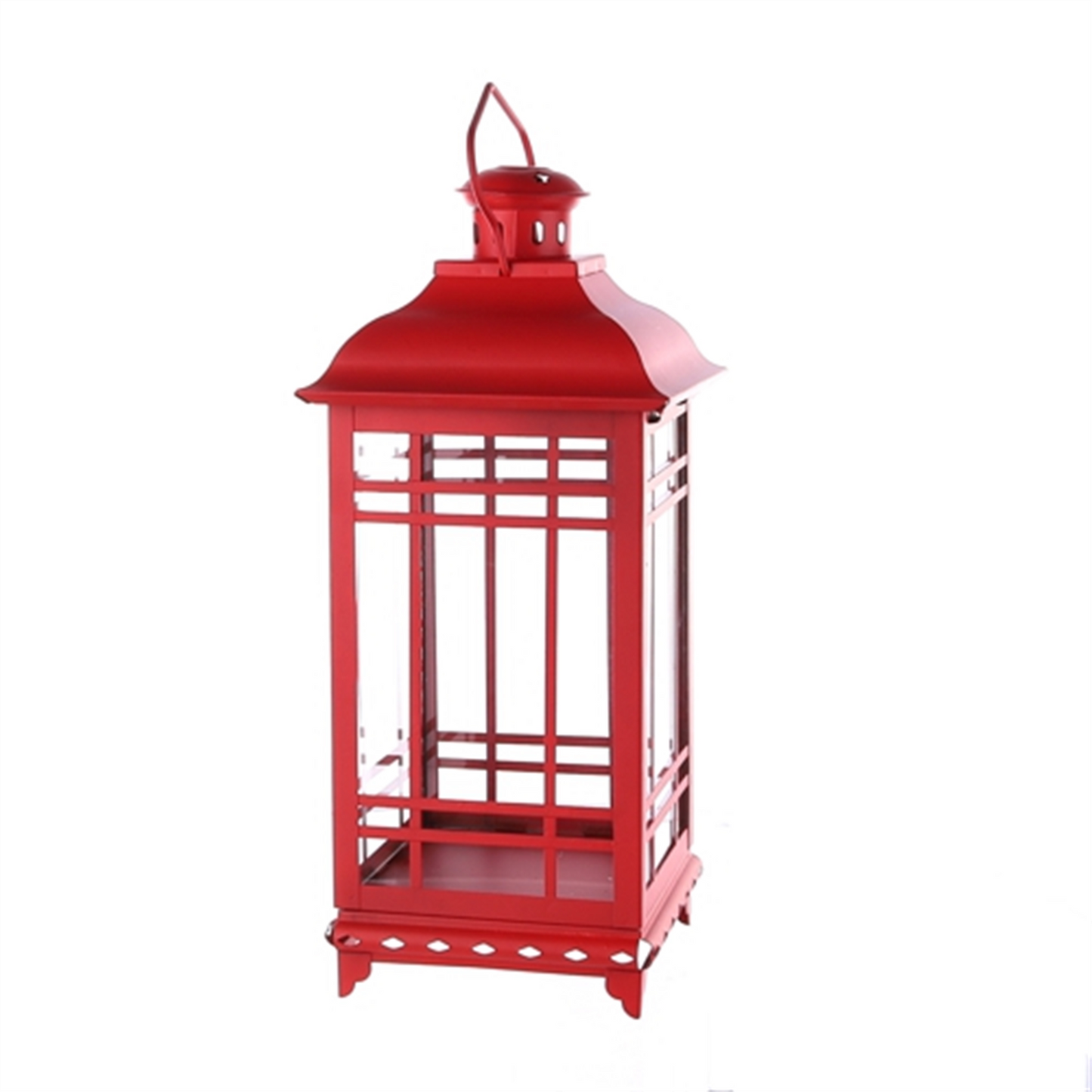 Traditional Red Metal Lantern (Set of 3) -Ship Only