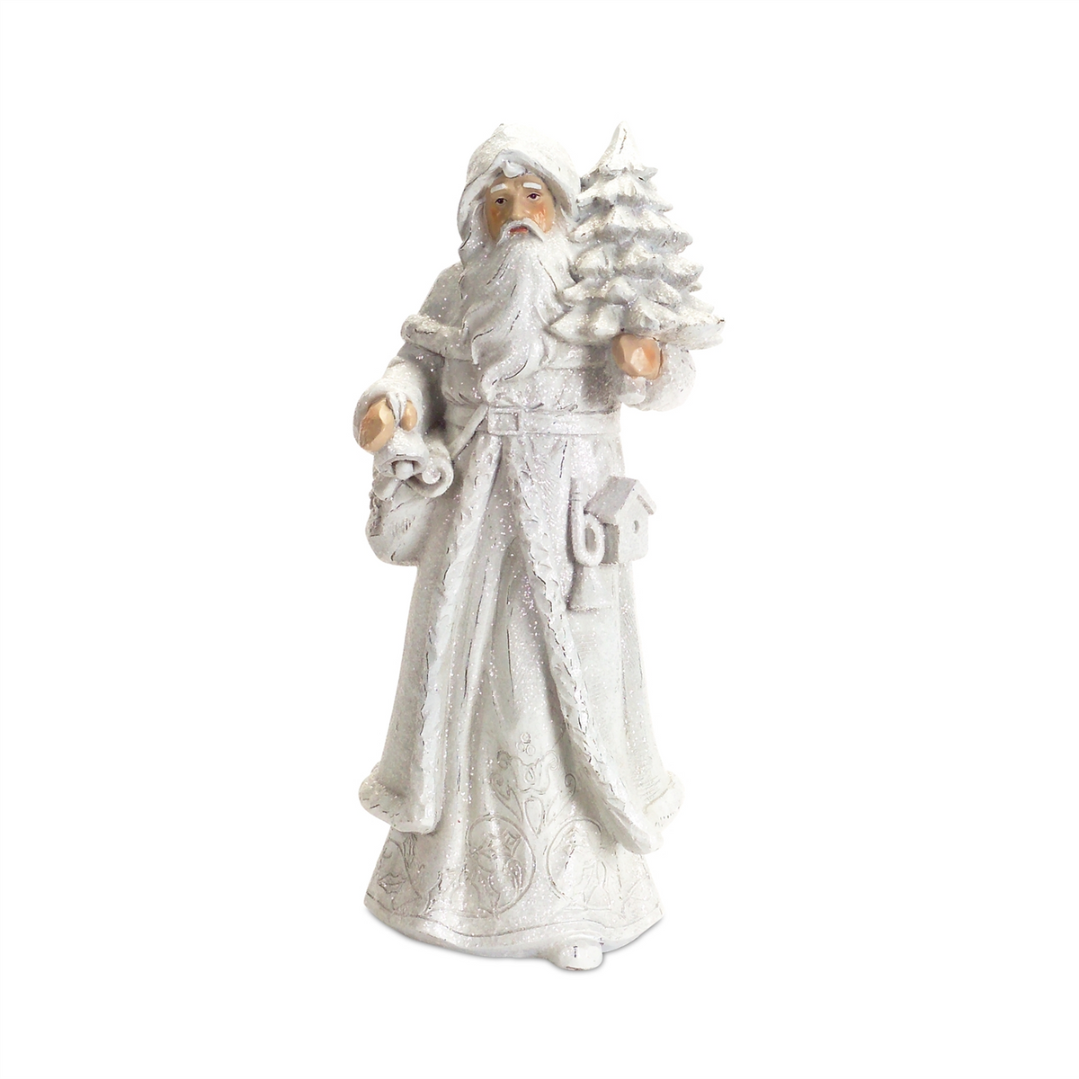 Snowy White Winter Santa Figurine (Set of 3) -Ship Only