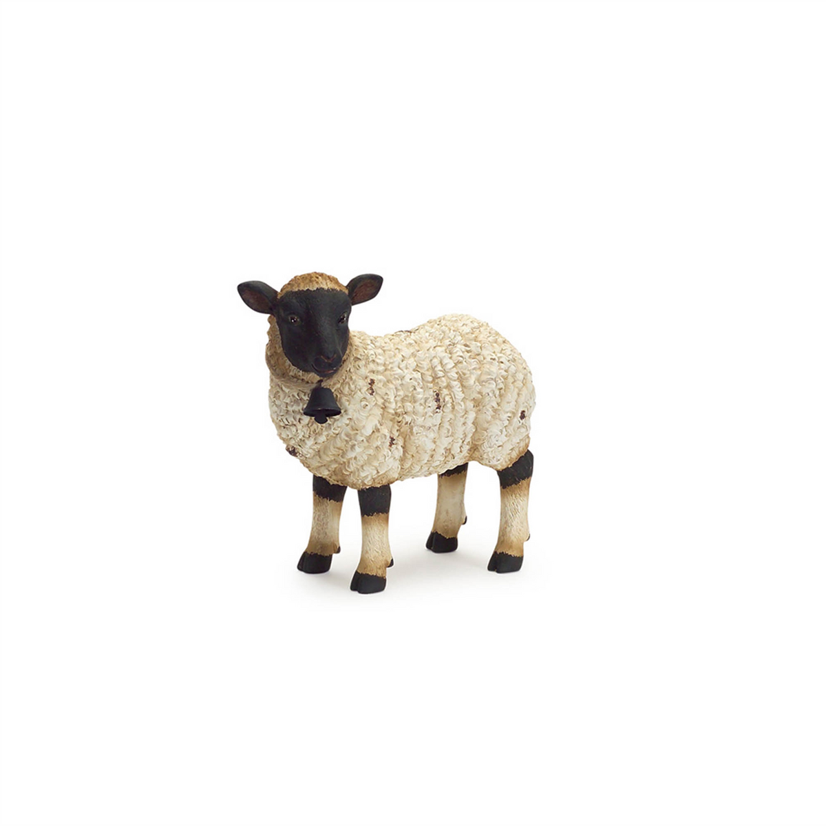 Rustic Sheep Figurine with Bell Accent (Set of 2) -Ship Only