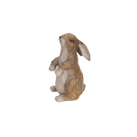 Carved Stone Garden Rabbit Figurine (Set of 2) -Ship Only