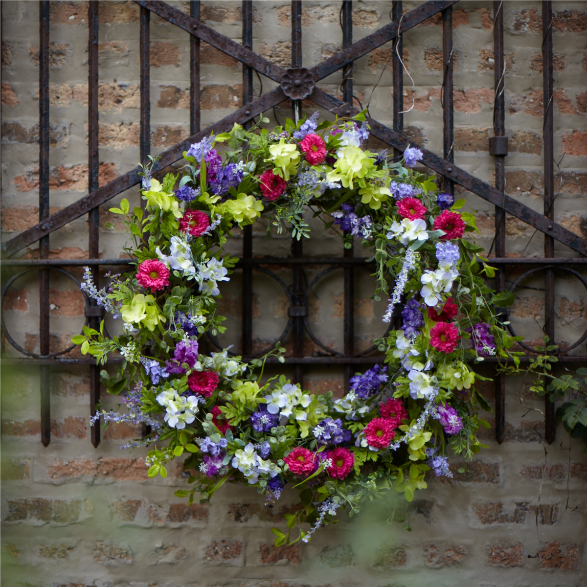 Mixed Floral Wreath 24"D -Ship Only