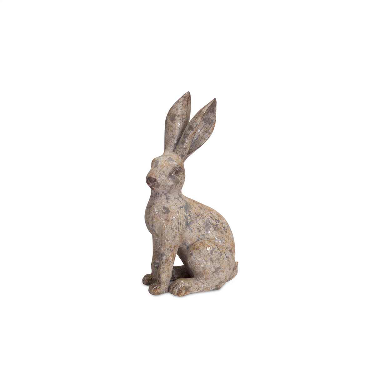 Weathered Stone Garden Rabbit Figurine (Set of 2) -Ship Only
