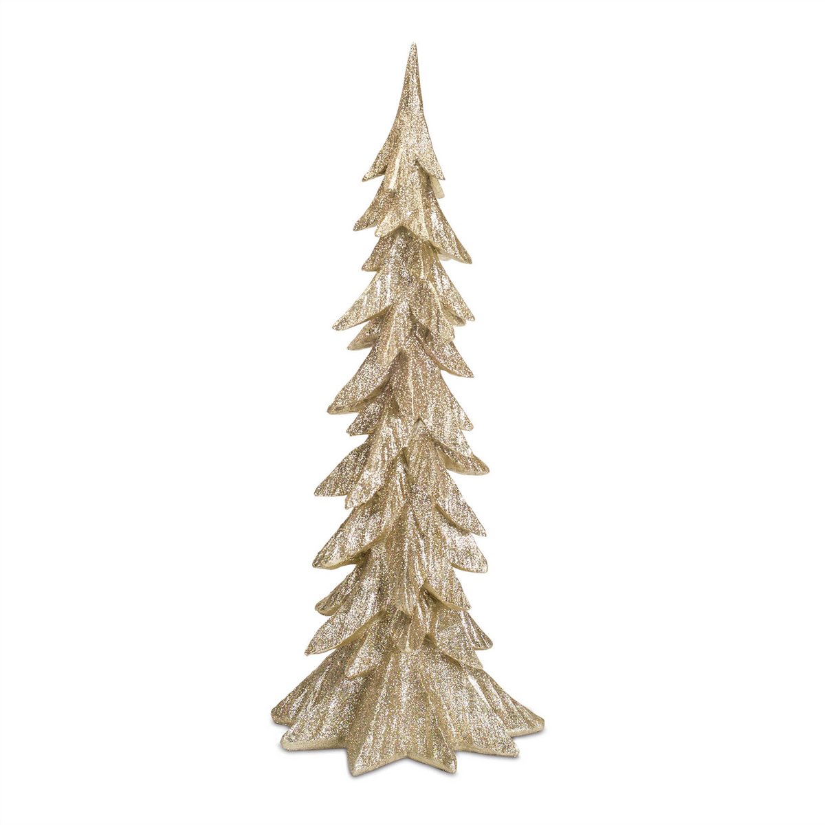 Gold Shimmer Tabletop Holiday Tree (Set of 3) -Ship Only