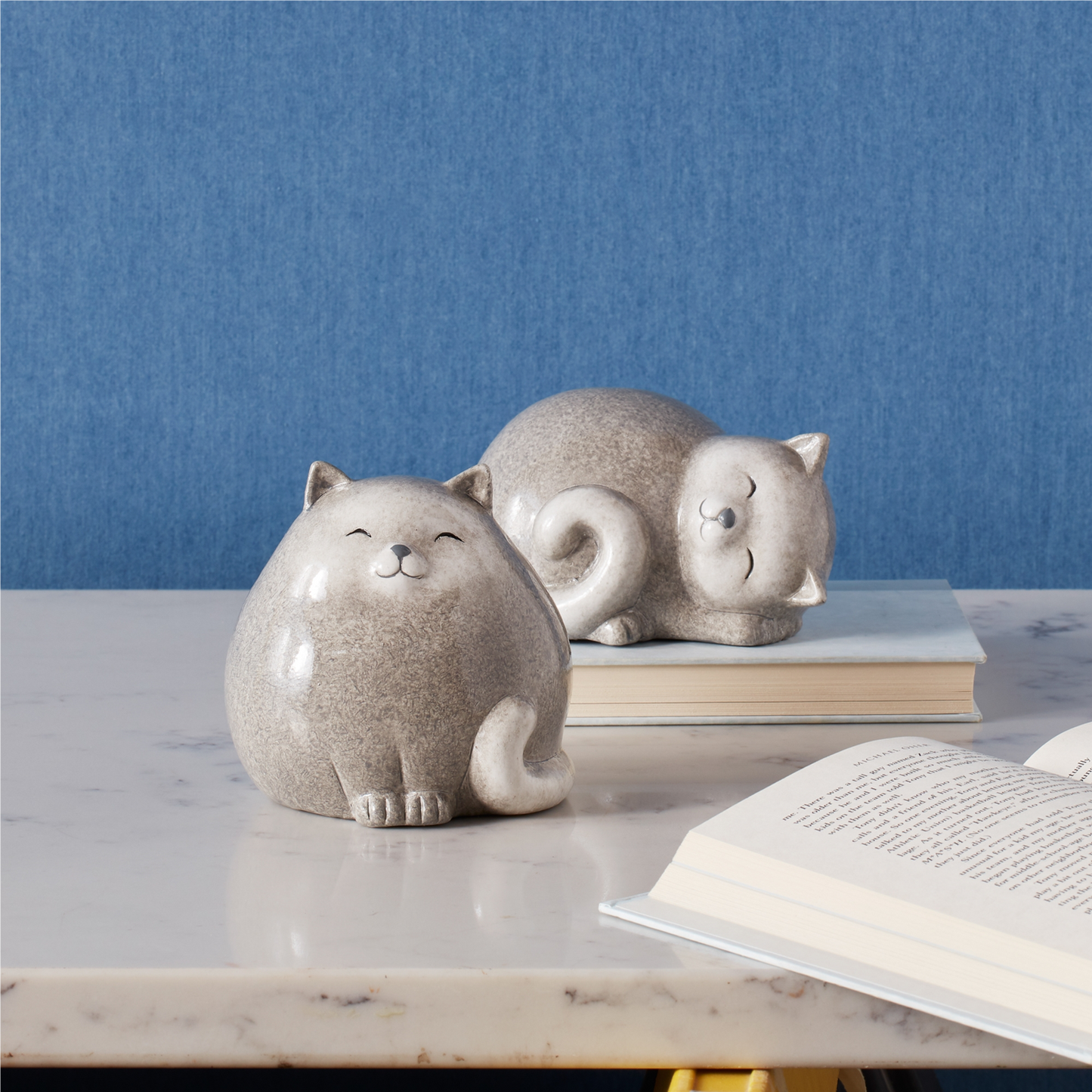 Happy Terra Cotta Cat Shelf Sitter (Set of 4) -Ship Only