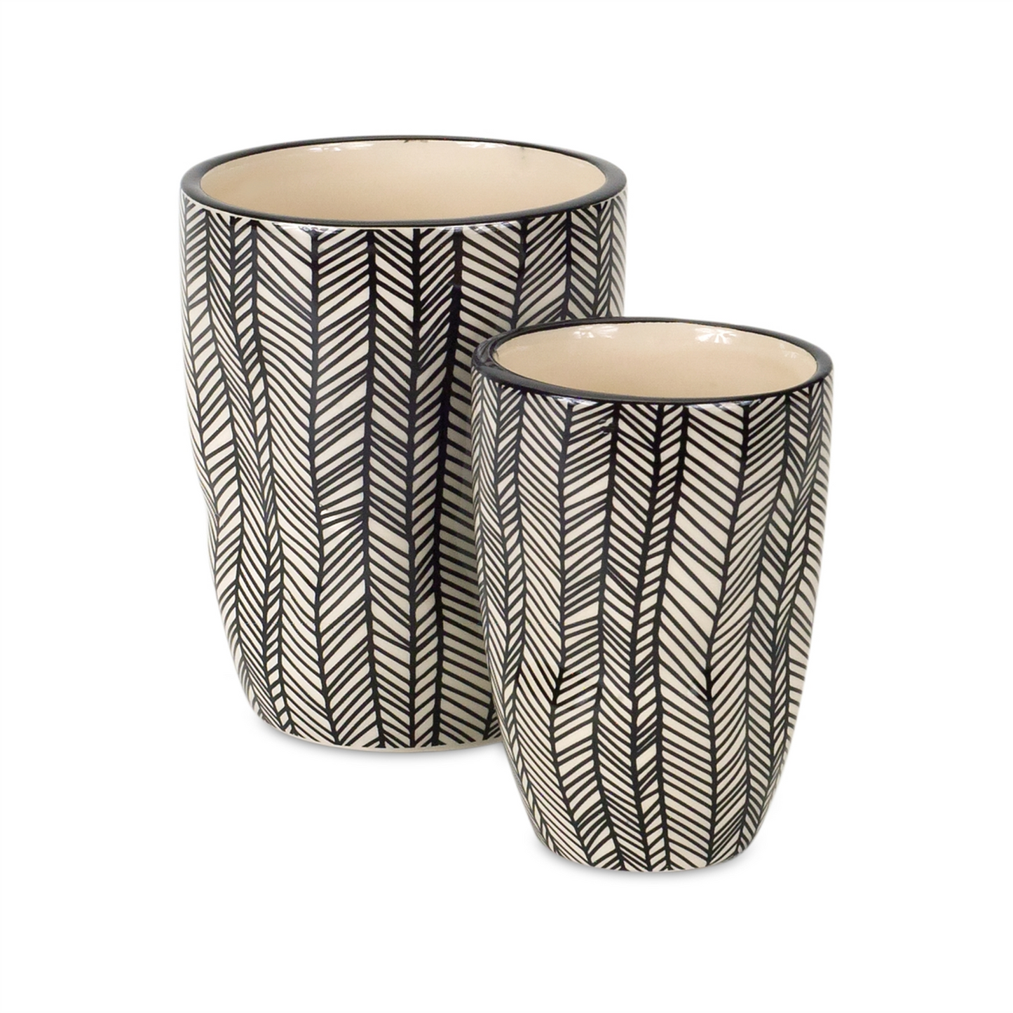 Wavy Patterned Planter or Vase (Set of 6) -Ship Only