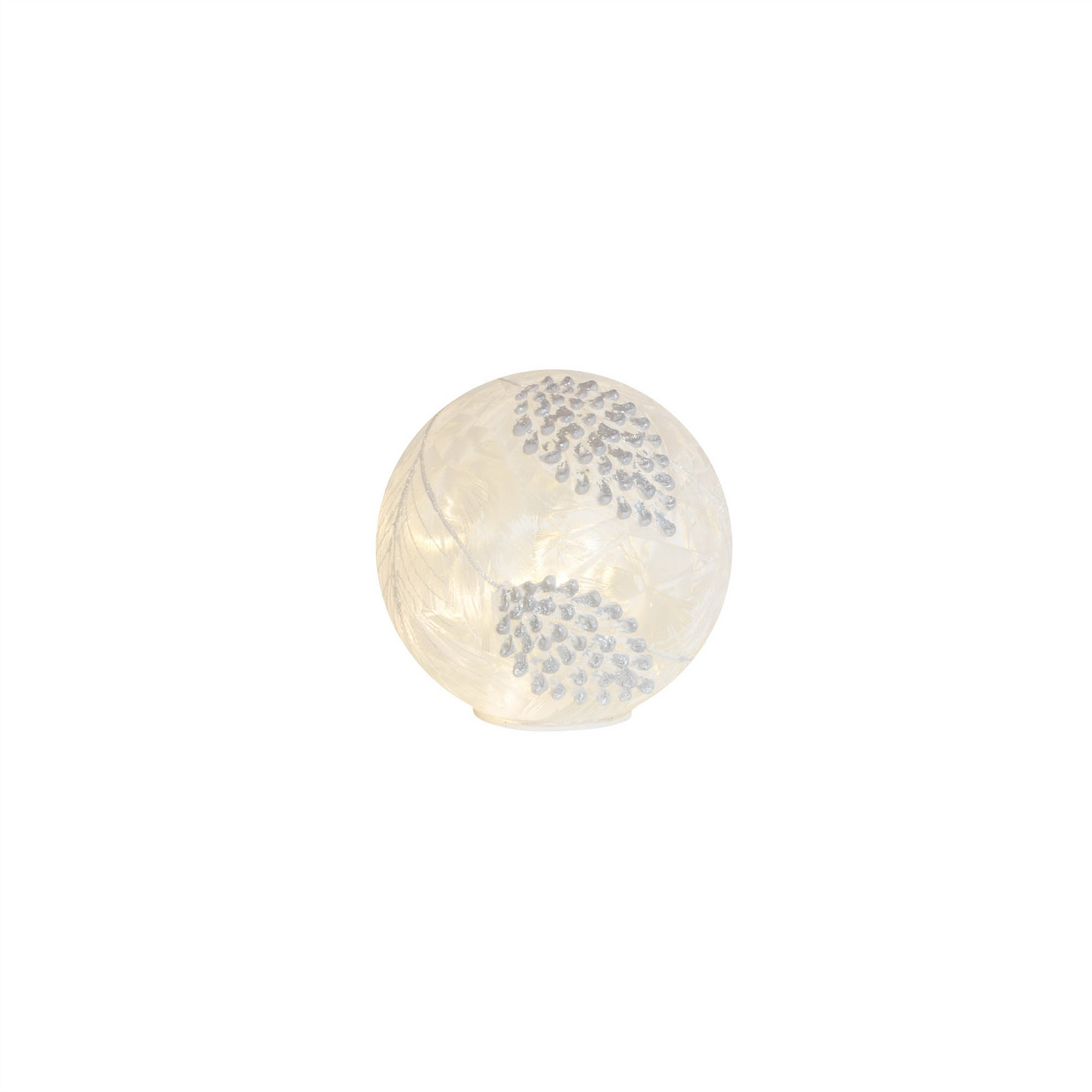 LED Frosted Silver Pinecone Orb (Set of 3) -Ship Only