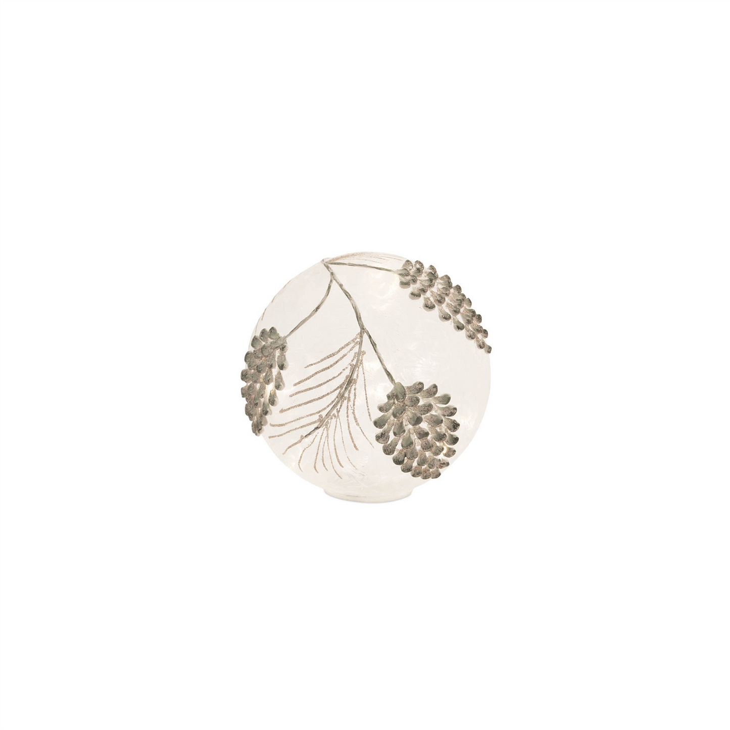 LED Frosted Gold Pinecone Orb (Set of 3) -Ship Only