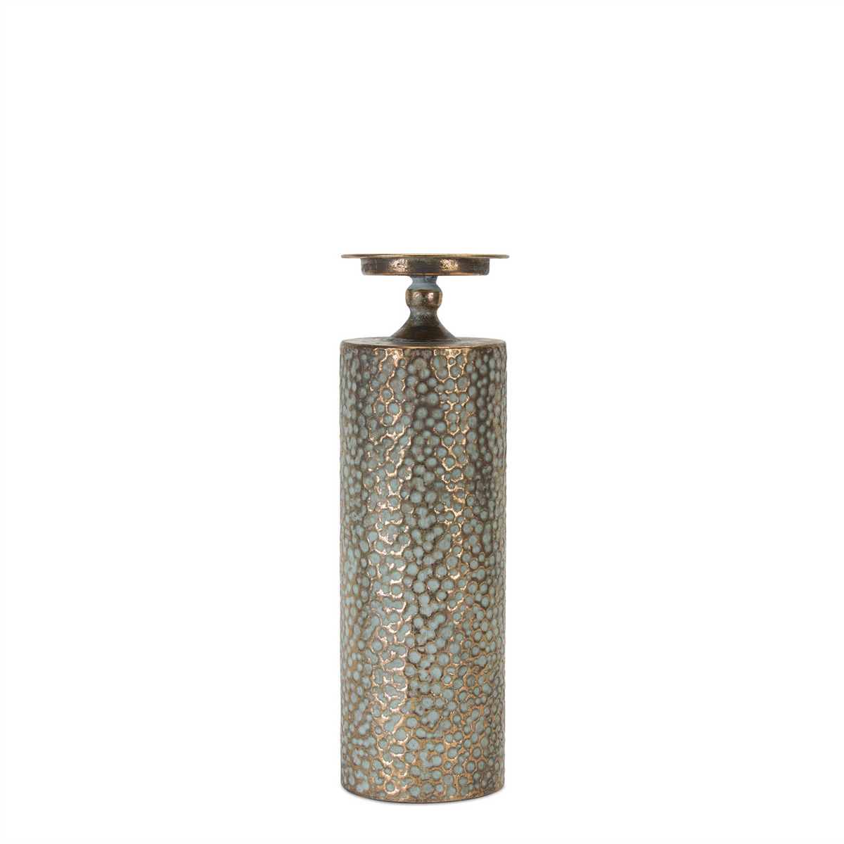 Hammered Bronze Metal Candle Holder (Set of 3) -Ship Only