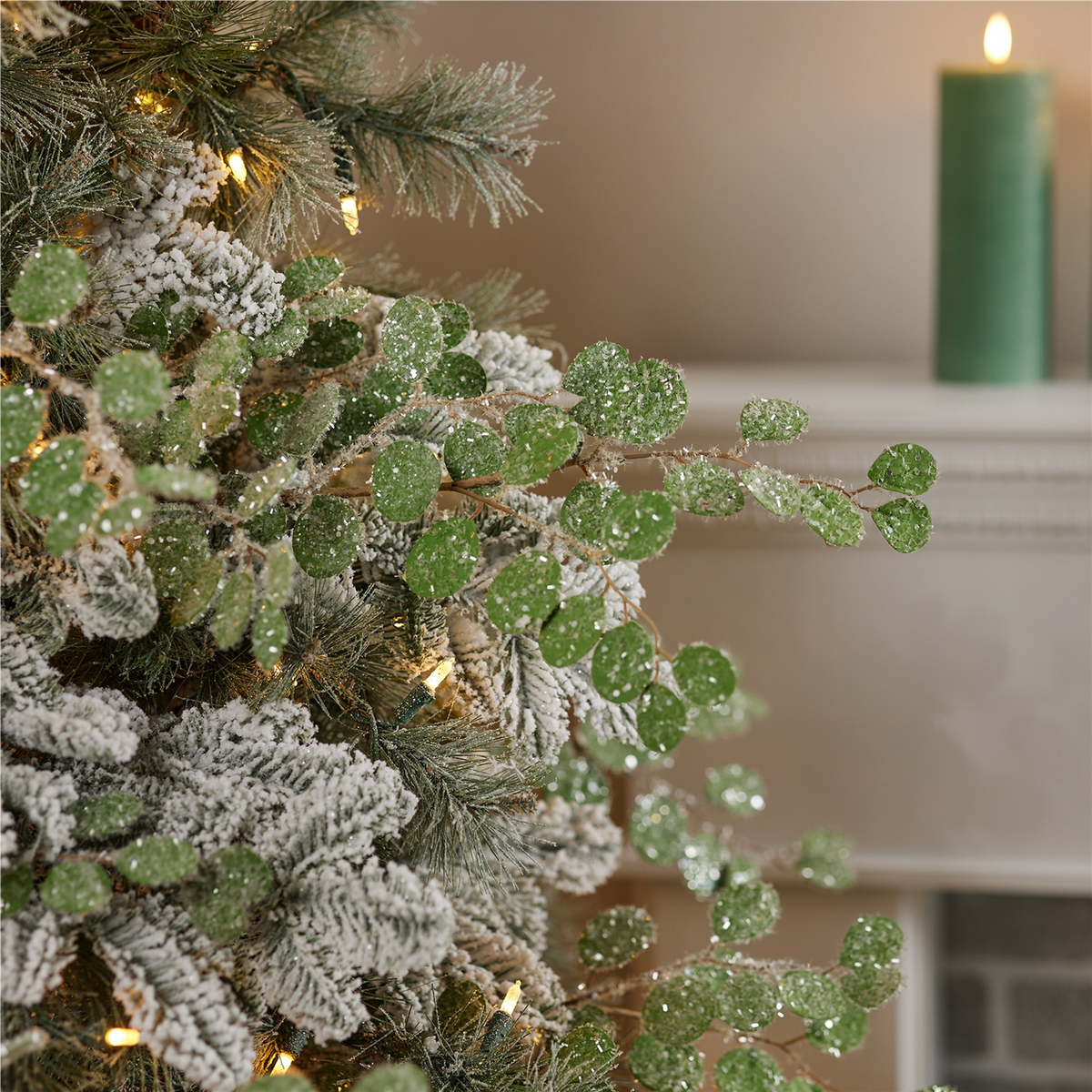 Frosted Silver Dollar Eucalyptus Spray (Set of 12) -Ship Only
