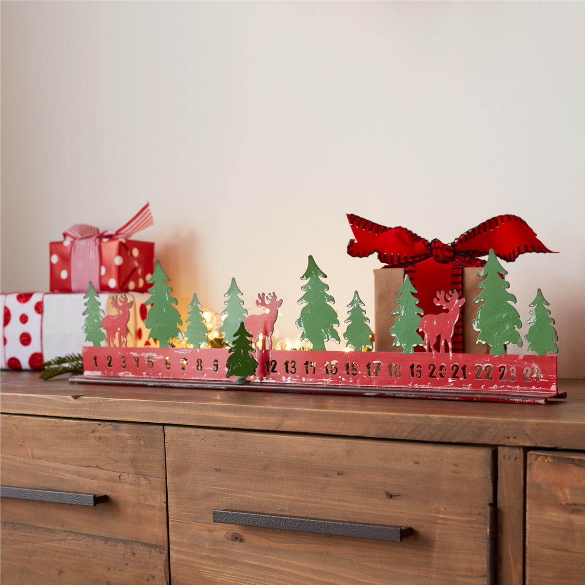 Christmas Countdown 23.5"L x 5.5"H (Set of 2) Metal -Ship Only
