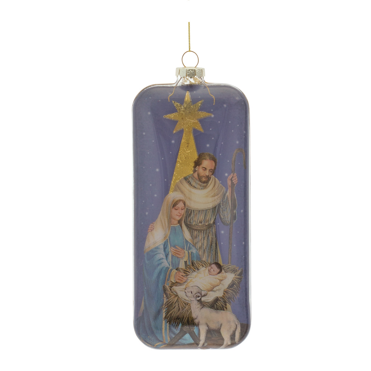 Nativity Ornament (Set of 6) 8”H Glass