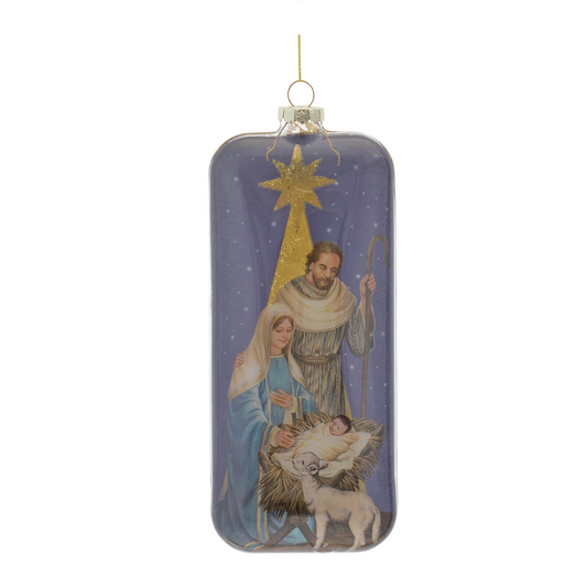 Nativity Ornament (Set of 6) 8”H Glass -Ship Only