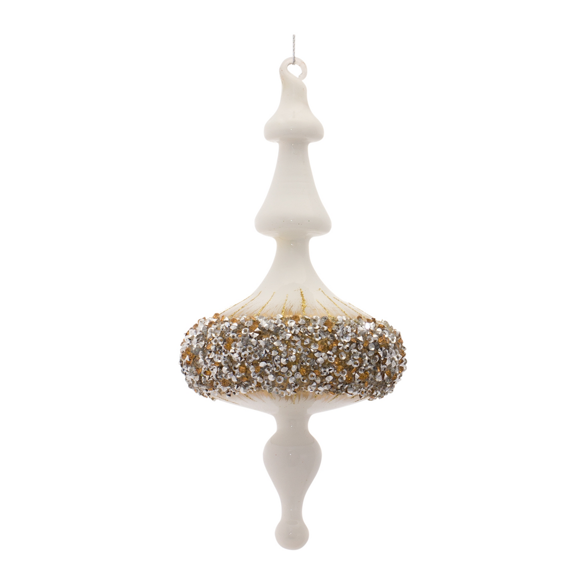 Finial Ornament (Set of 6) 8"H, 8.25"H Glass -Ship Only
