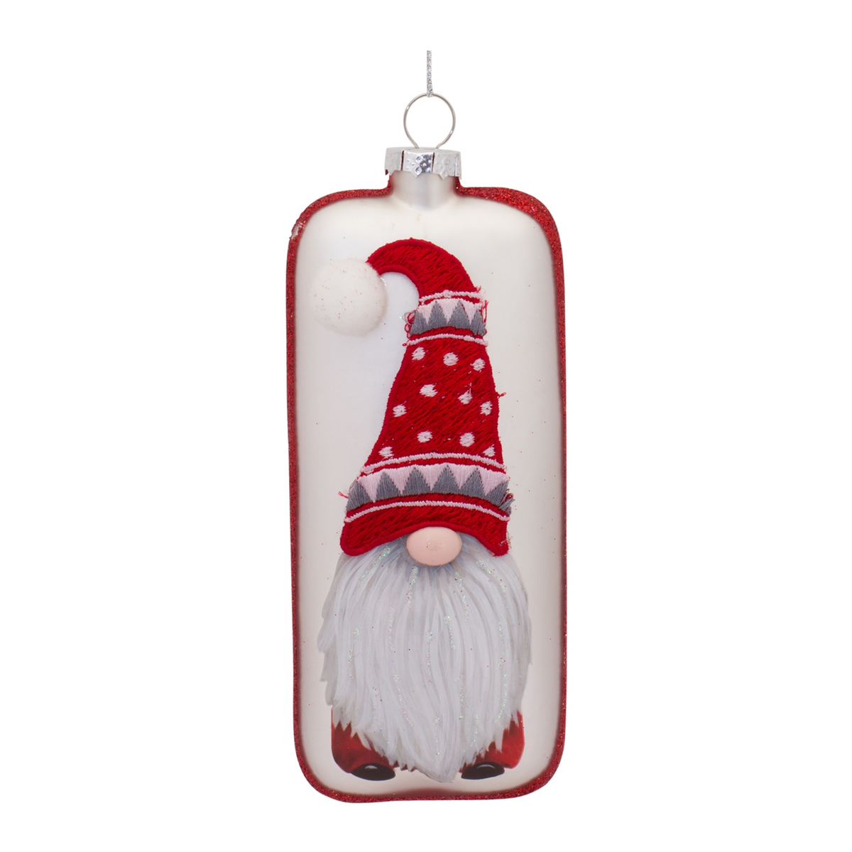 Glass Snowflake Gnome Tree Ornament (Set of 12) -Ship Only
