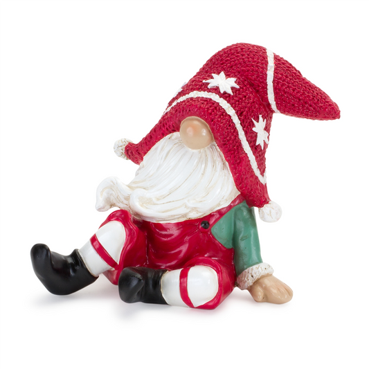 Gnome (Set of 2) 5"L x 4"H, 4.25"L x 4.25"H Resin -Ship Only