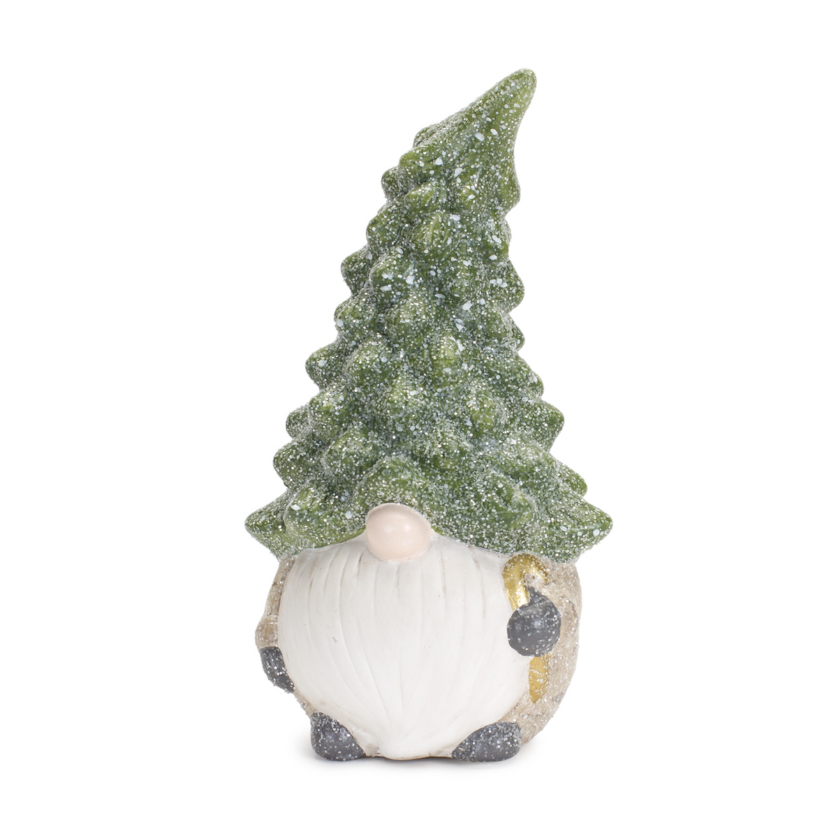 Terra Cotta Gnome Figurine with Pine Tree Hat (Set of 2) -Ship Only