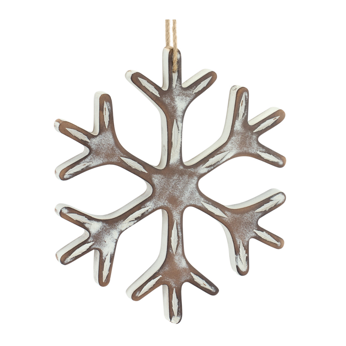 Snowflake Ornament (Set of 12) 7"H, 9.25"H MDF -Ship Only