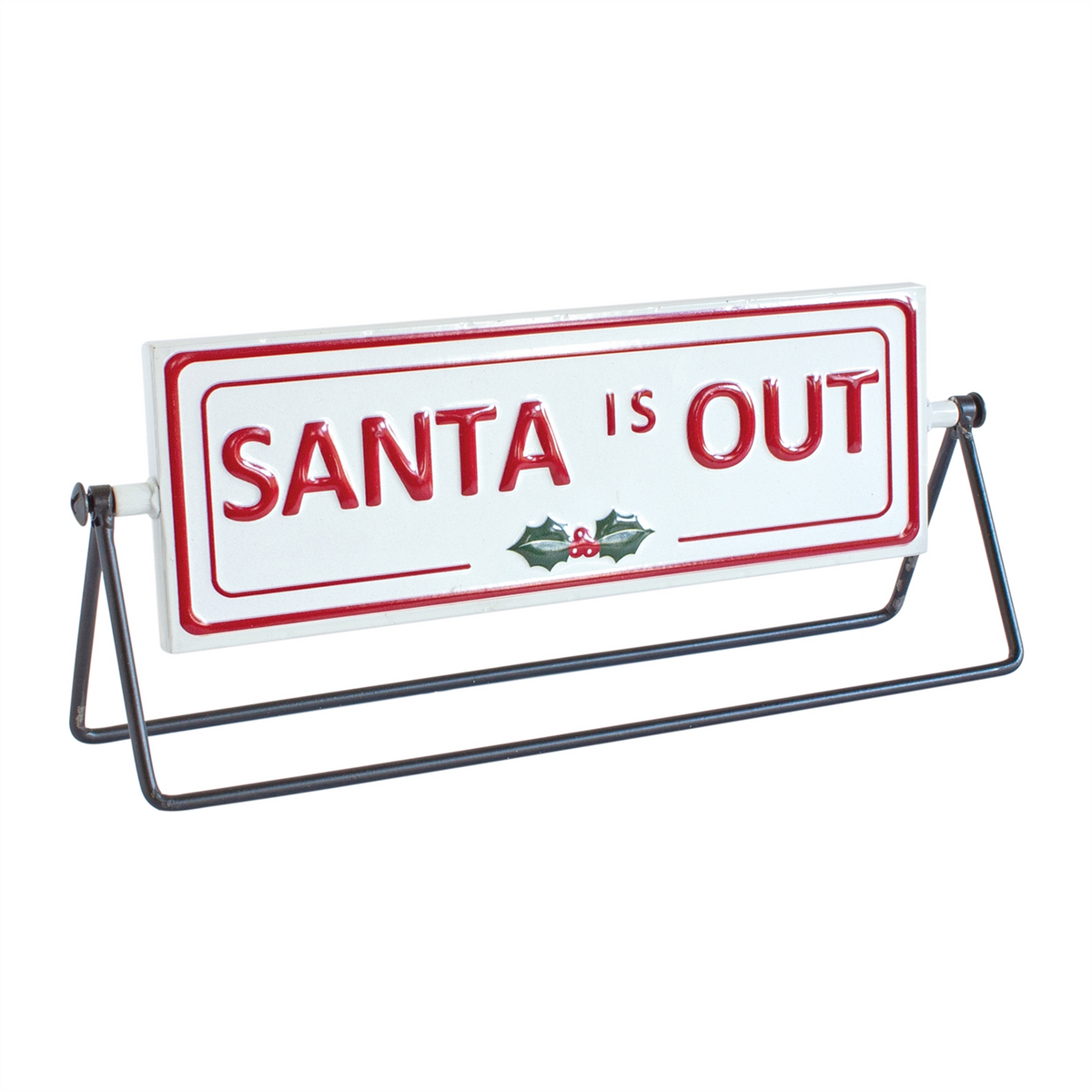 Reversible Christmas Sentiment Metal Table Sign (Set of 2) -Ship Only
