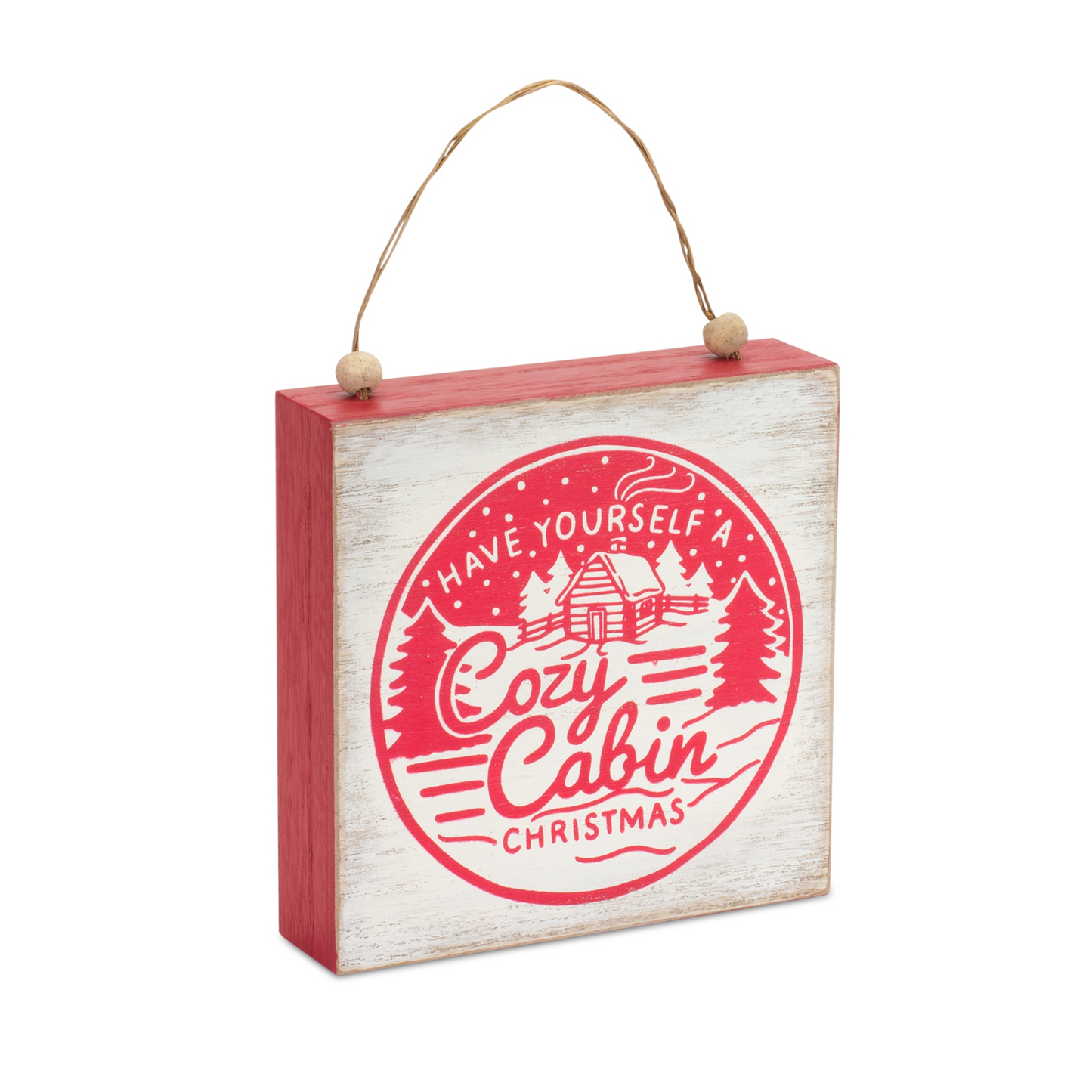 Winter Cabin and Trails Sentiment Sign (Set of 4) -Ship Only