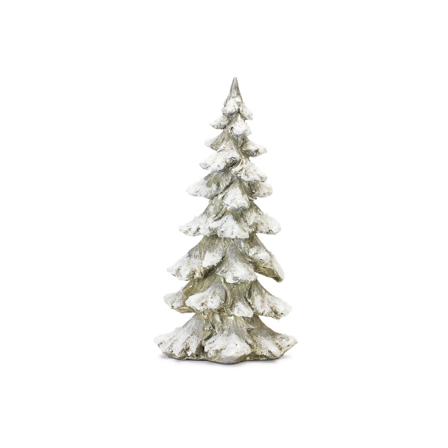 Frosted Pine Tree Decor with Silver Finish (Set of 4) -Ship Only