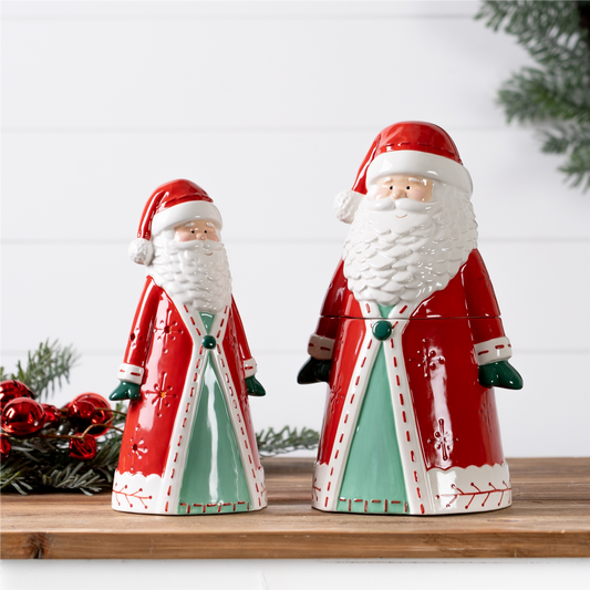 Ceramic Santa Tea Light Holder 10.25"H -Ship Only