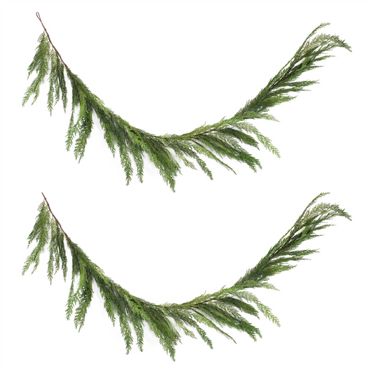 Winter Cedar Foliage Garland (Set of 2) -Ship Only