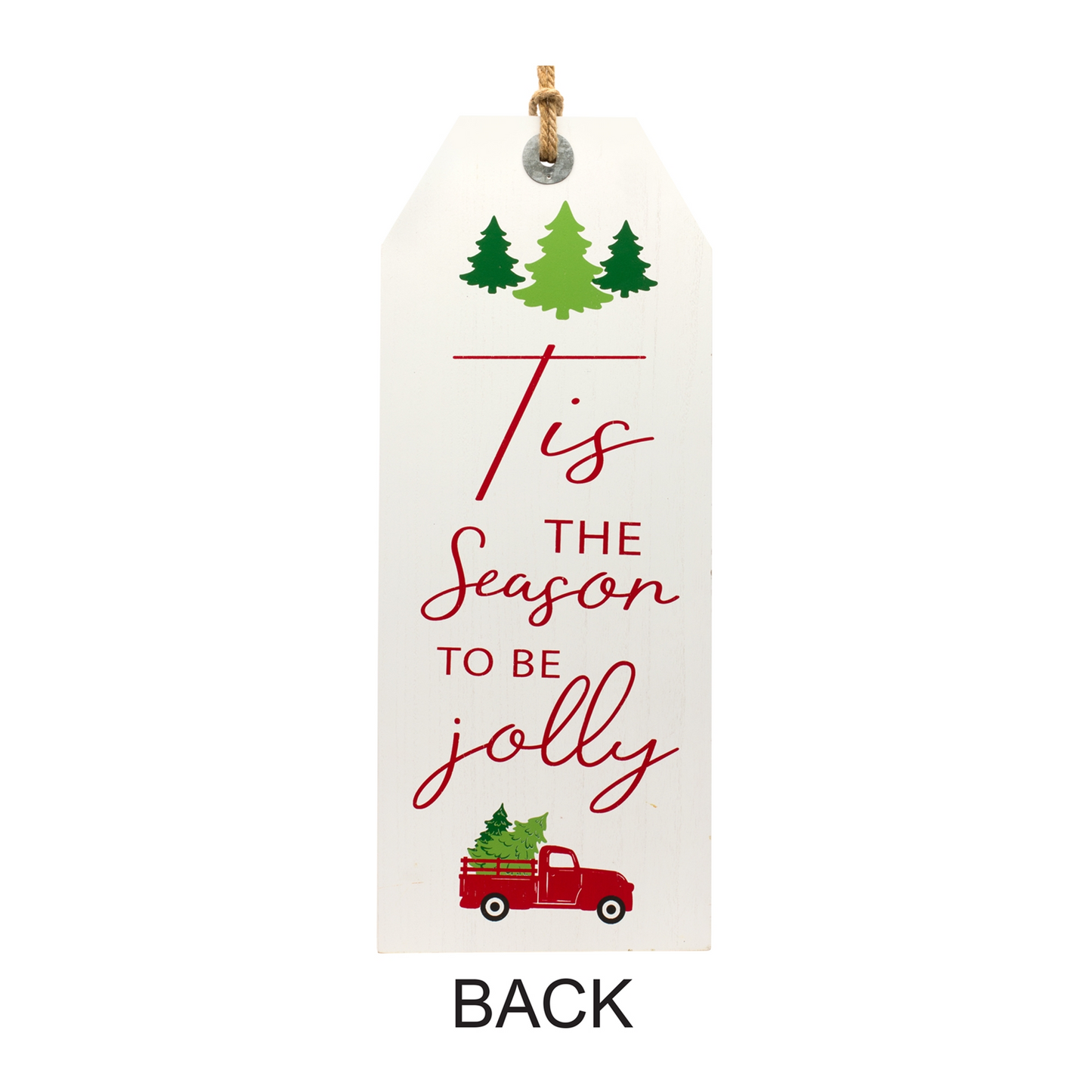 Reversible Fall Friends and Jolly Holiday Tag 23.5"H -Ship Only