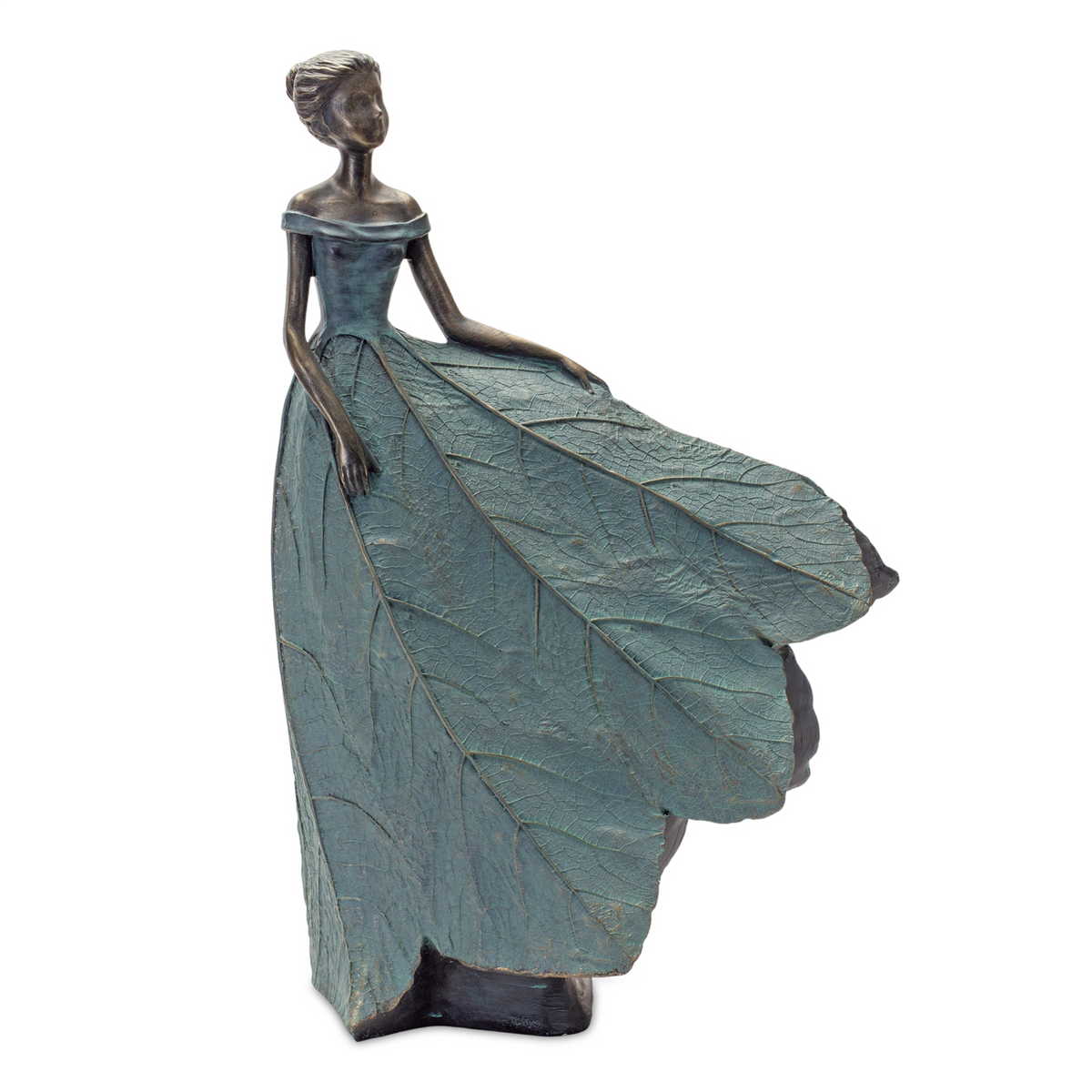Garden Fairy Figurine with Flower Petal Dress (Set of 2) -Ship Only