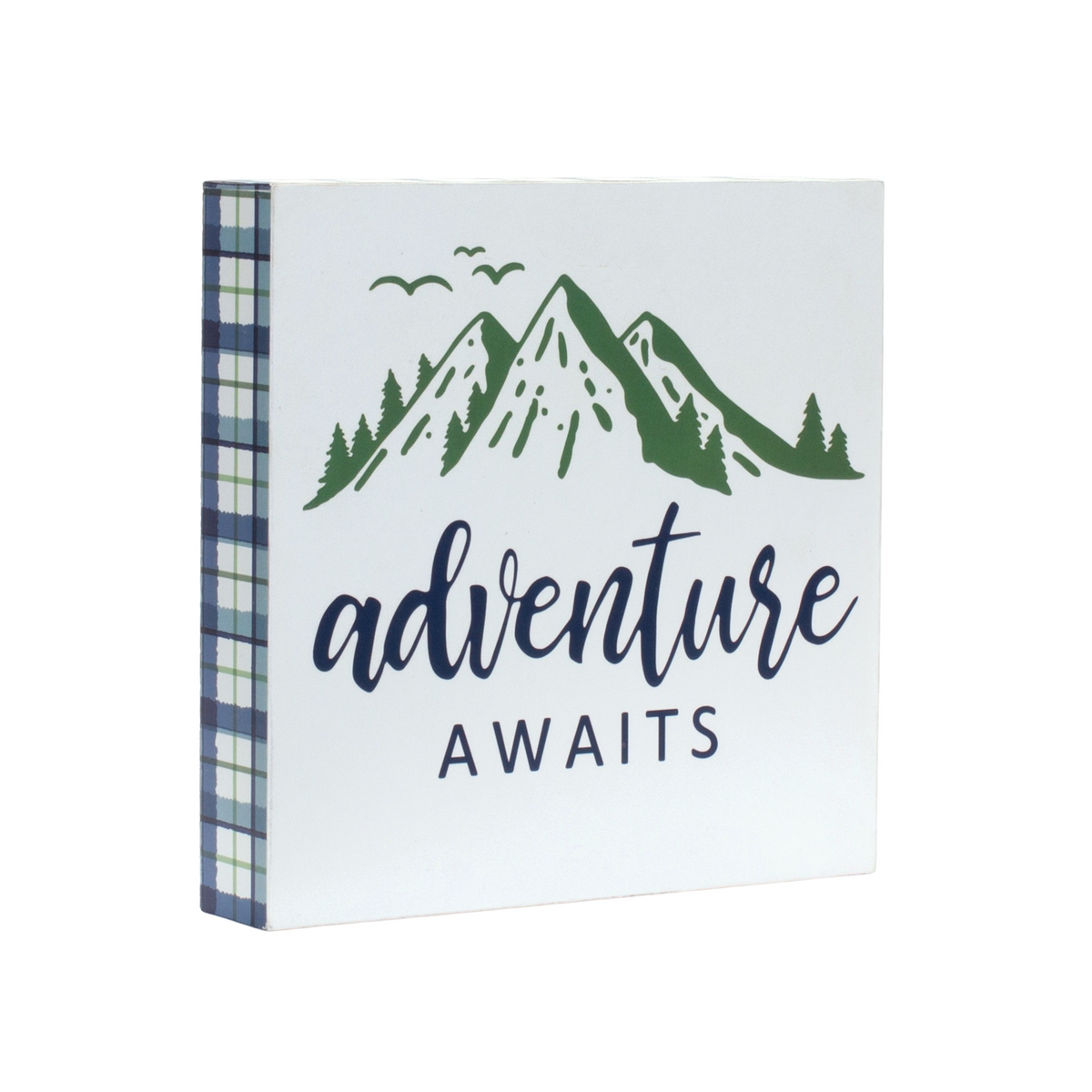 Wood Adventure Block Sentiment Sign (Set of 4) -Ship Only