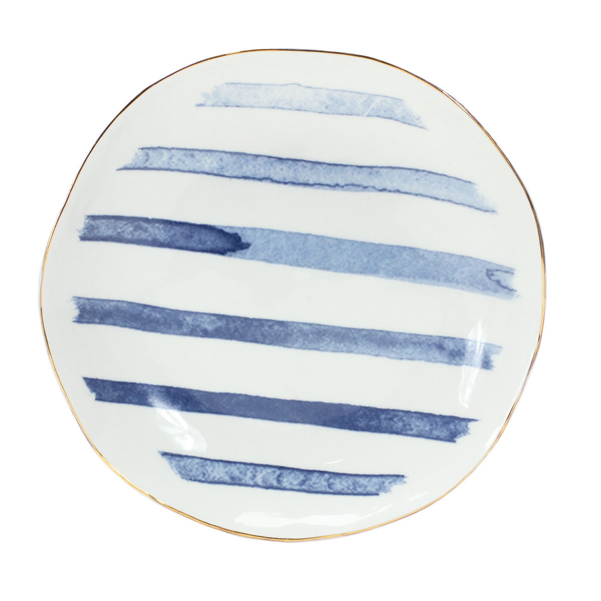 Coastal Tie-Dye Design Ceramic Plate (Set of 4) -Ship Only