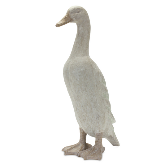 Distressed Stone Standing Duck Garden Statue (Set of 2) -Ship Only