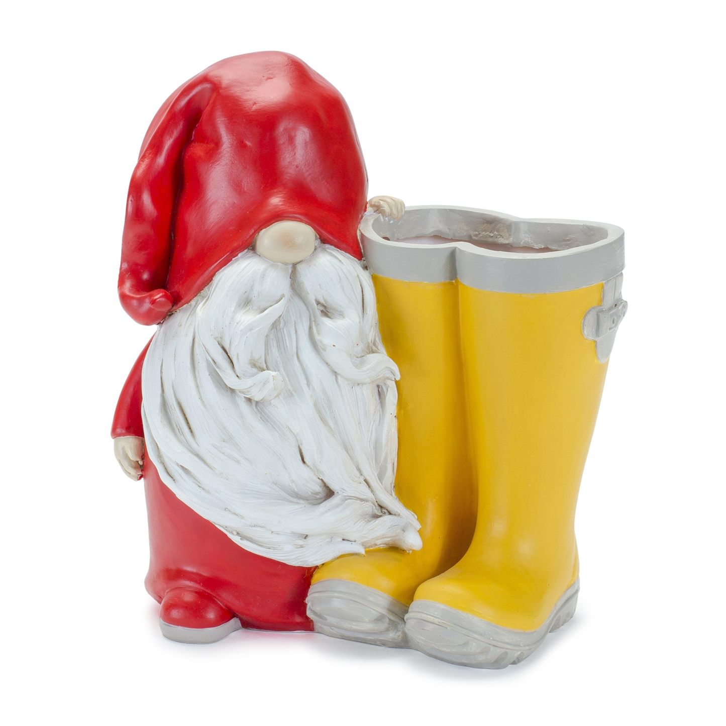 Garden Gnome with Rainboot Platner or Vase (Set of 2) -Ship Only