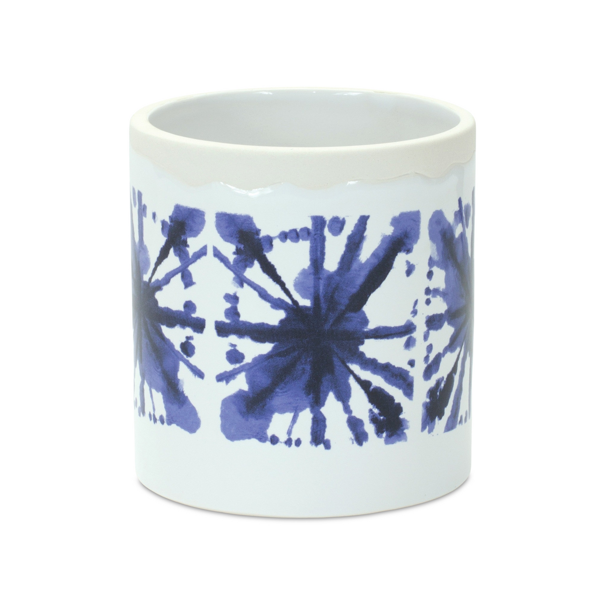 Tie-Dye Print Ceramic Pot (Set of 2) -Ship Only