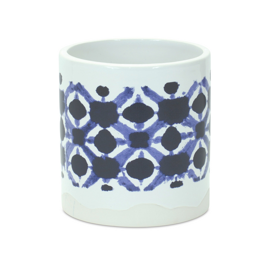 Tie-Dye Print Ceramic Pot (Set of 2) -Ship Only