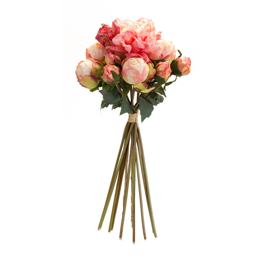 Peony Bouquet (Set of 6) 16”H Polyester -Ship Only