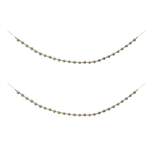Bead Garland (Set of 2) 5.5'L Wood -Ship Only