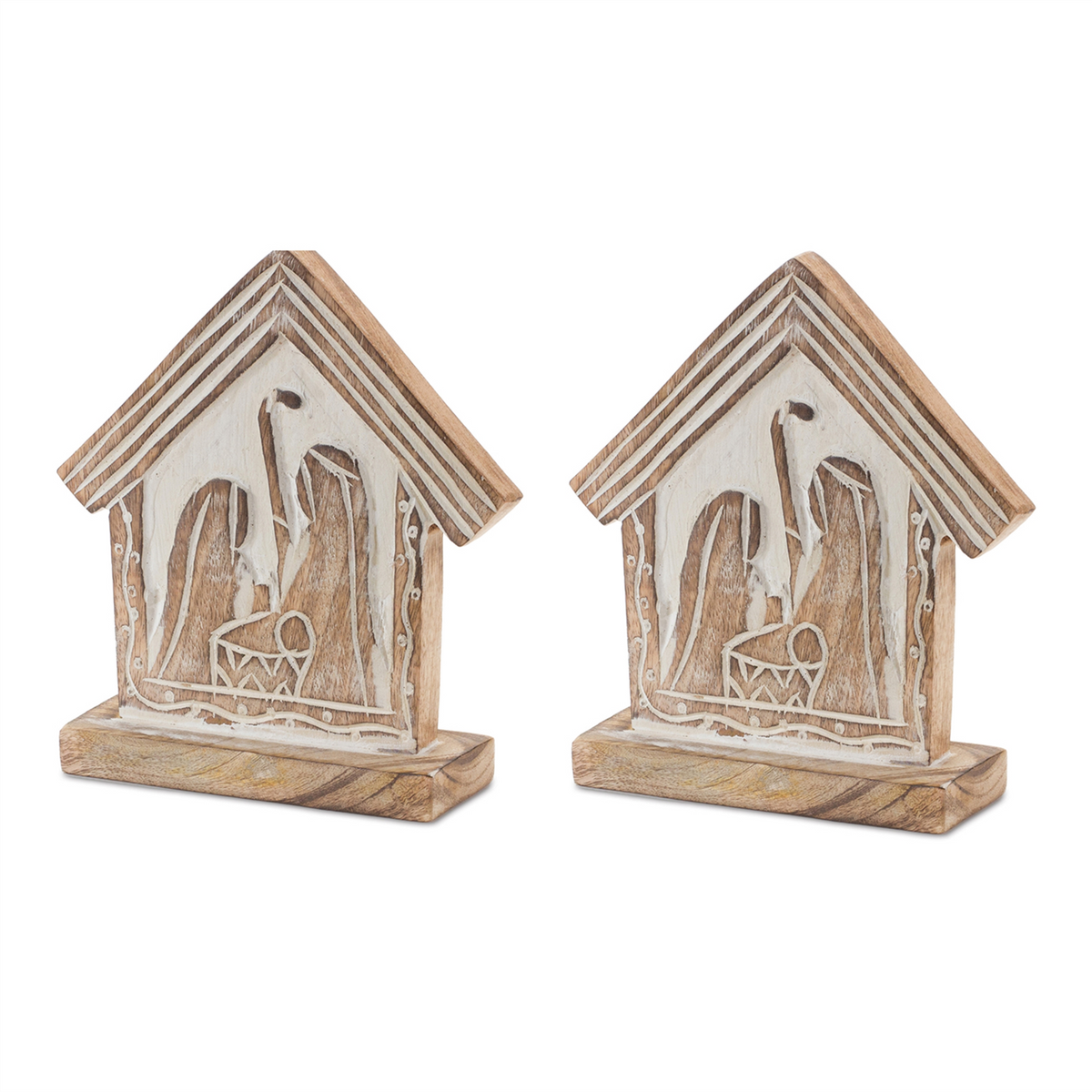 Holy Family (Set of 2) 6.5"L X 7.25"H MDF -Ship Only